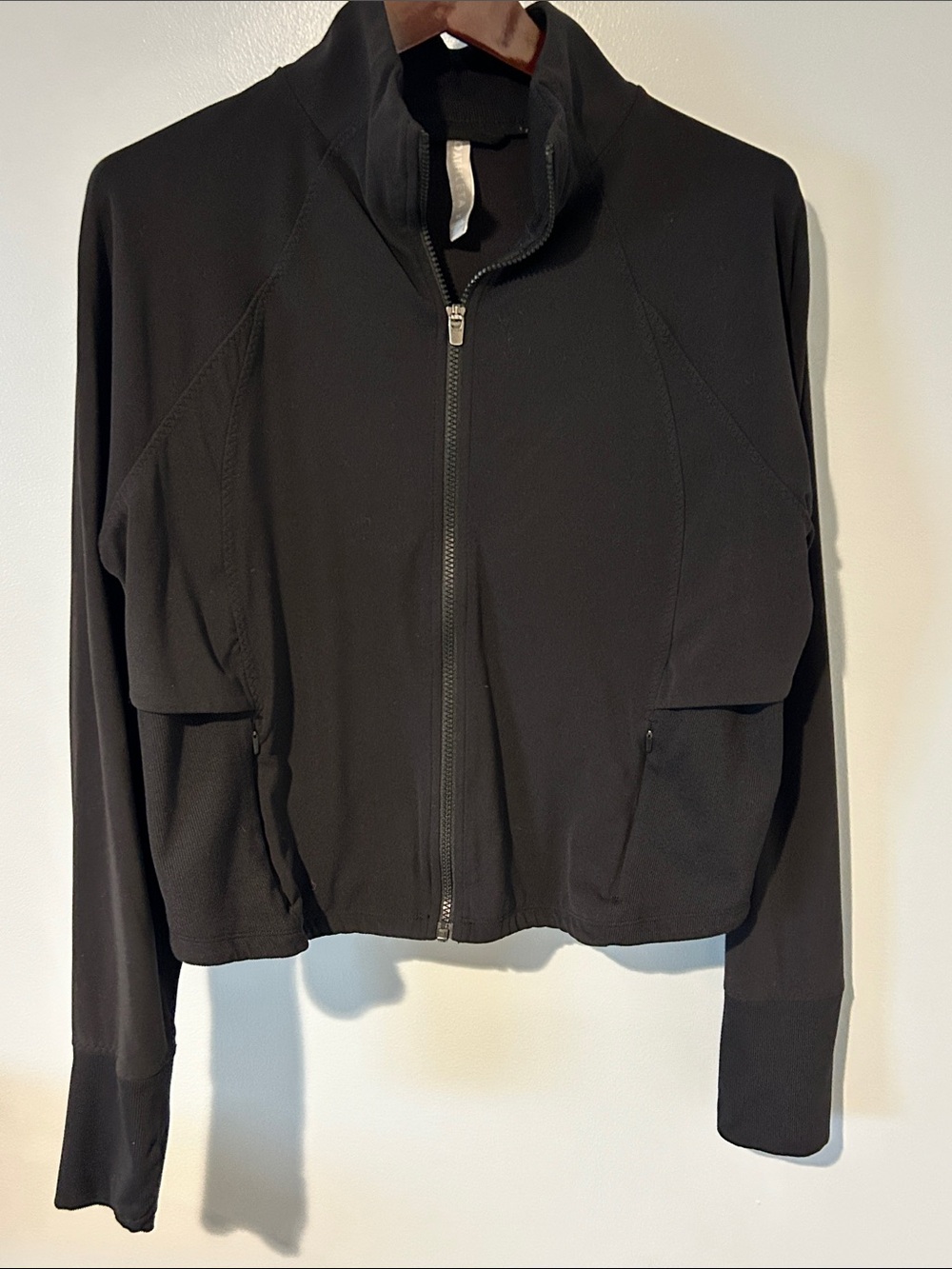 Athleta Black Full-Zip Bomber Jacket